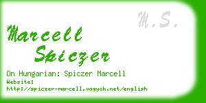 marcell spiczer business card